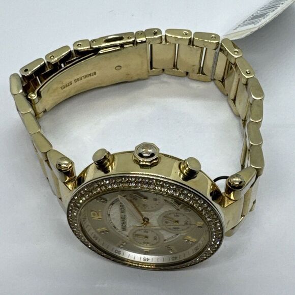 Michael Kors Parker MK5354 Women\'s Gold Stainless Steel Analog Dial Watch JNA624 main image 6